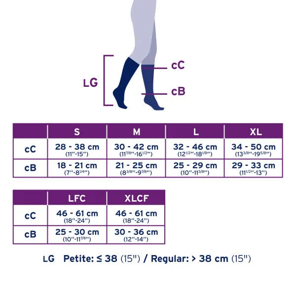 JOBST Relief Silicone Compression Knee High, 20-30 mmHg Closed Toe