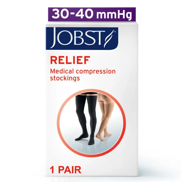 JOBST Relief Silicone Compression Thigh High, 30-40 mmHg Closed Toe