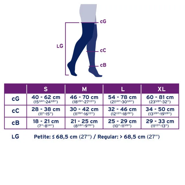 JOBST Women's UltraSheer Thigh High Lace Petite Closed Toe