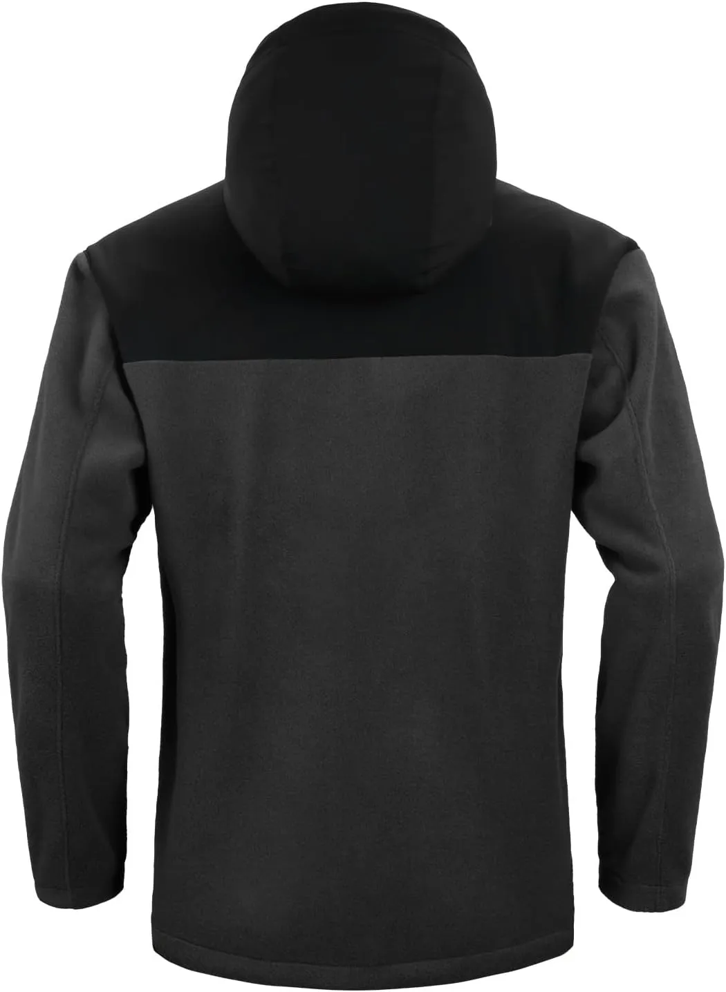KAILAS Men's Fleece Jacket Hooded Winter Jacket Full Zip Jacket Lightweight Polar Warm Coat Pockets Outdoor Jacket