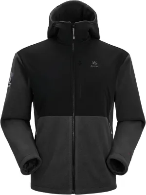 KAILAS Men's Fleece Jacket Hooded Winter Jacket Full Zip Jacket Lightweight Polar Warm Coat Pockets Outdoor Jacket