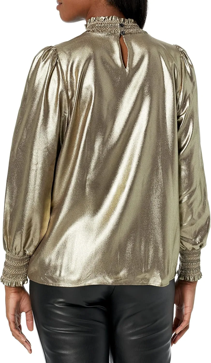 KARL LAGERFELD PARIS Women's Everyday Long Sleeve Woven Top