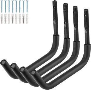 Kayak Storage Hooks, 15.5Inch Wall Mount Paddle Board Storage Rack, Heavy Duty Surfboard Hanger