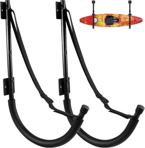 Kayak Storage,Kayak Wall Mount,Heavy Duty Steel Kayak Storage Rack Holds Up to 100 LBS with EVA Protector for Hanging Bicycle Surfboard Snowboard(6 Color,2 Style)