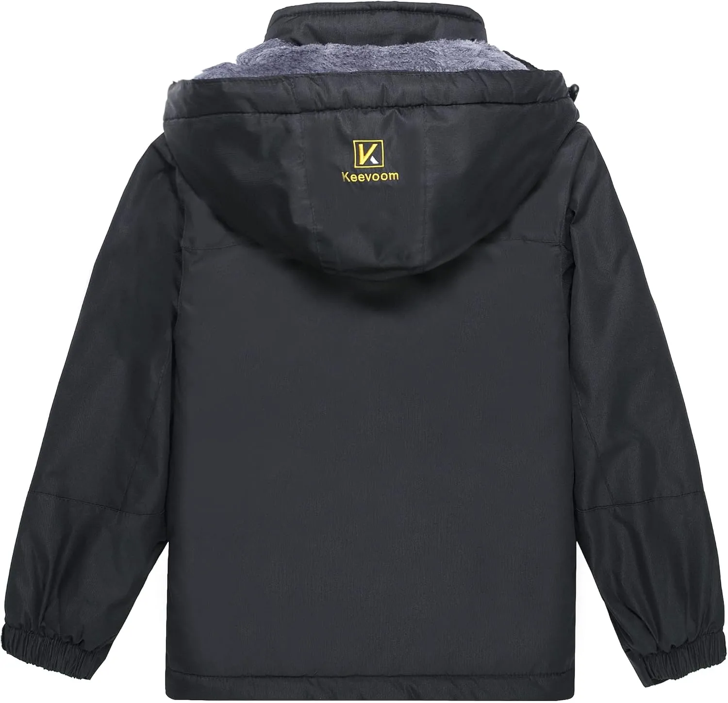Keevoom Girl's Waterproof Ski Jacket Fleece Snow Coat Windproof Warm Winter Snowboarding Jacket with Removable Hood