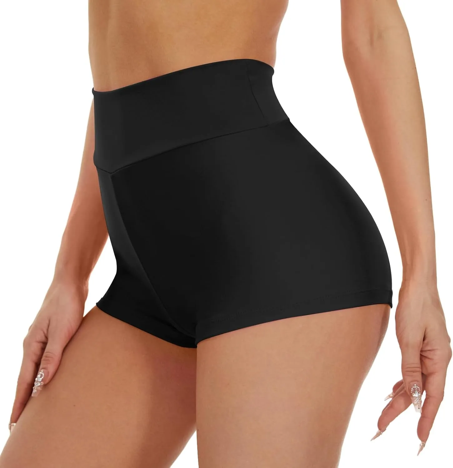 Kepblom Yoga Booty Shorts Women - Spandex Butt Lifting Gym Workout Shorts High Waisted Hot Dance Pants