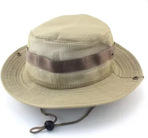 KIAZHAO Bucket Hat Outdoor Army Camouflage Military Camouflage Mesh Bucket Hats Hunting Hiking Fishing Climbing Cap