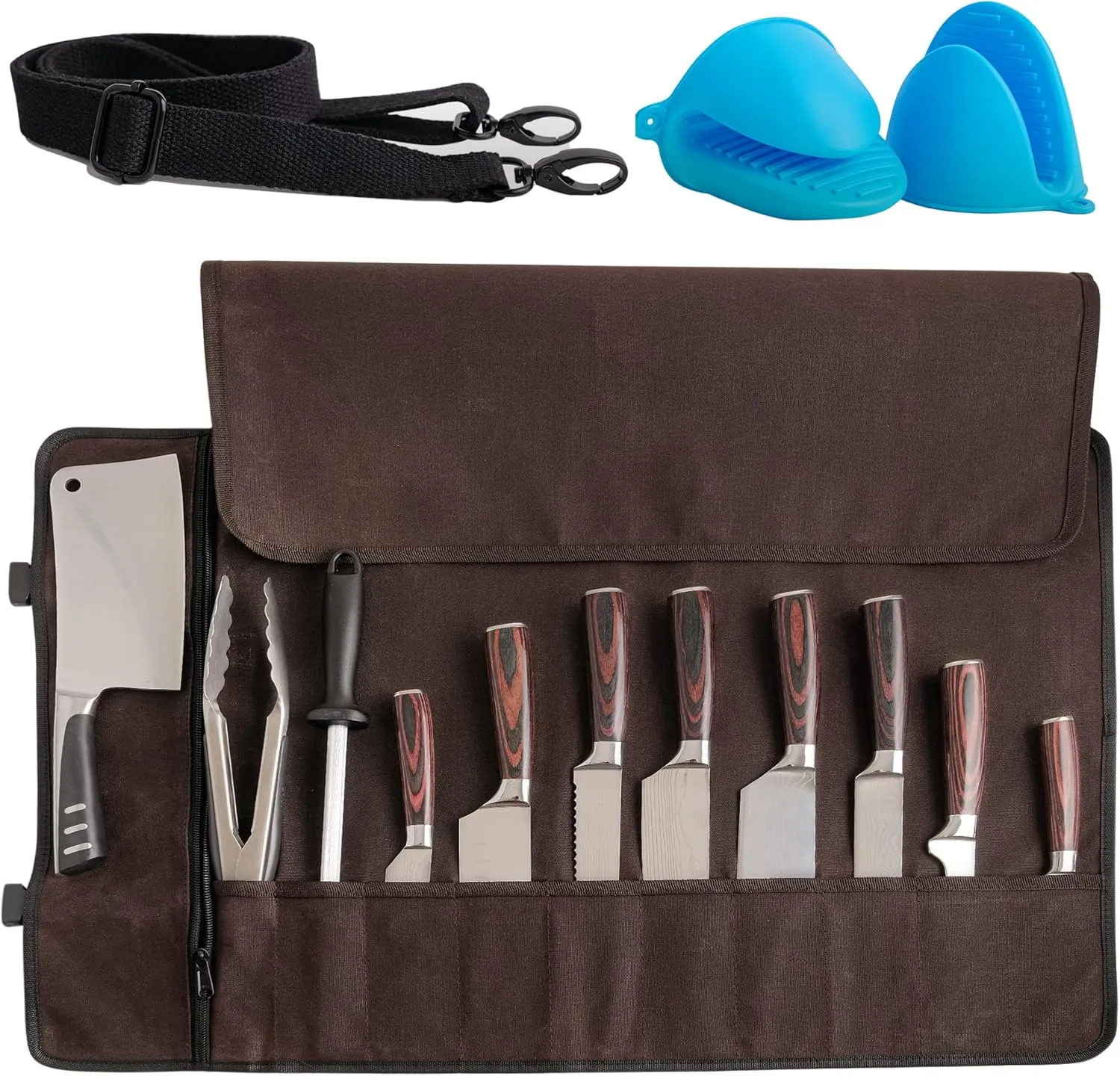 Knife Roll Bag (Brown)