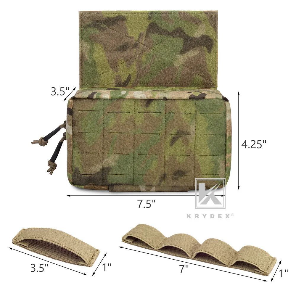 KRYDEX Multi Mission Hanger Pouch Dangler Pouch Expansion Fanny Pack Storage Tool Organizer Bag With Insert for Armor Plate Carrier Vest
