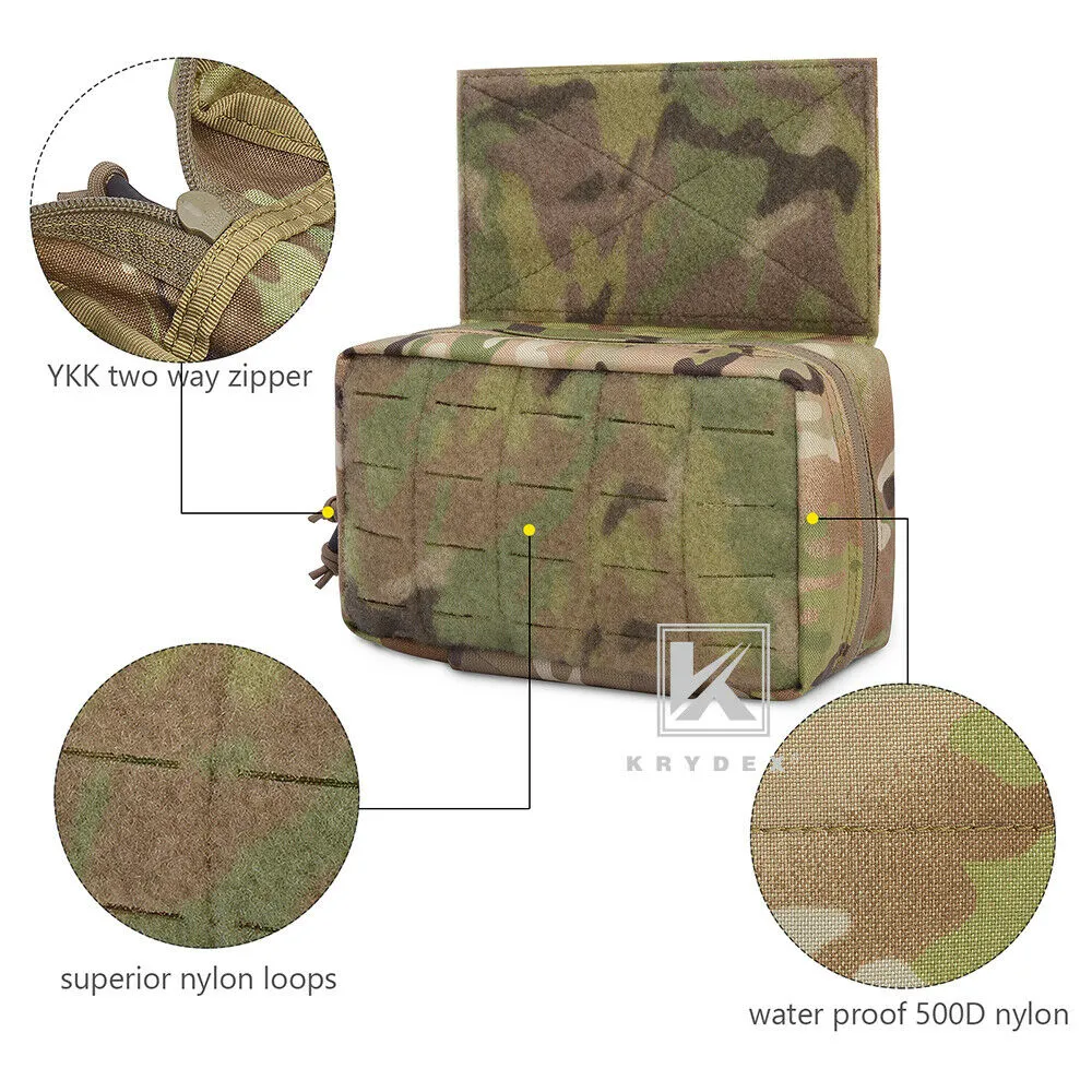KRYDEX Multi Mission Hanger Pouch Dangler Pouch Expansion Fanny Pack Storage Tool Organizer Bag With Insert for Armor Plate Carrier Vest
