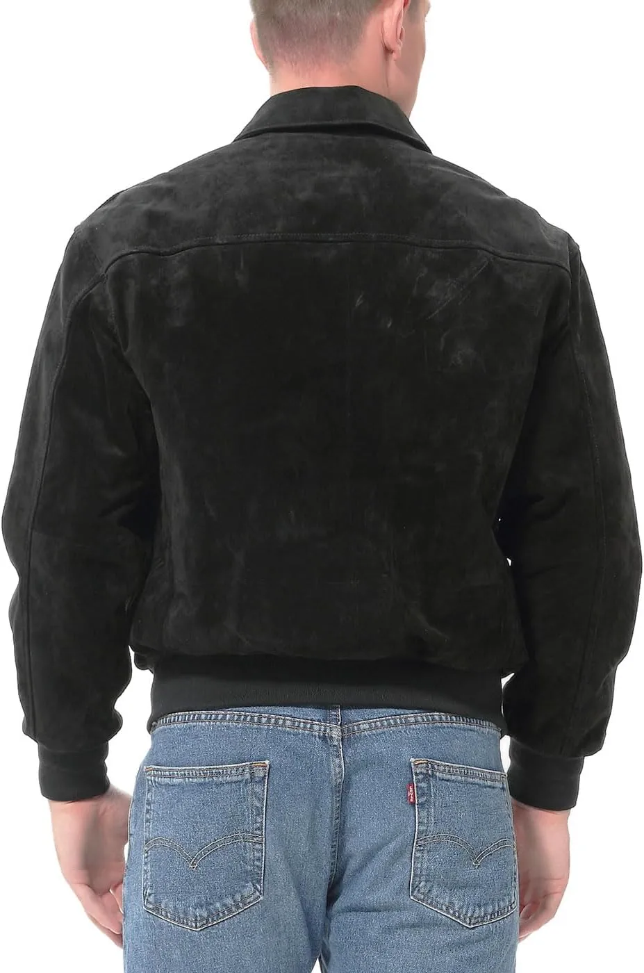 Landing Leathers Men Air Force A-2 Suede Leather Flight Bomber Jacket (Also available in Big & Tall)