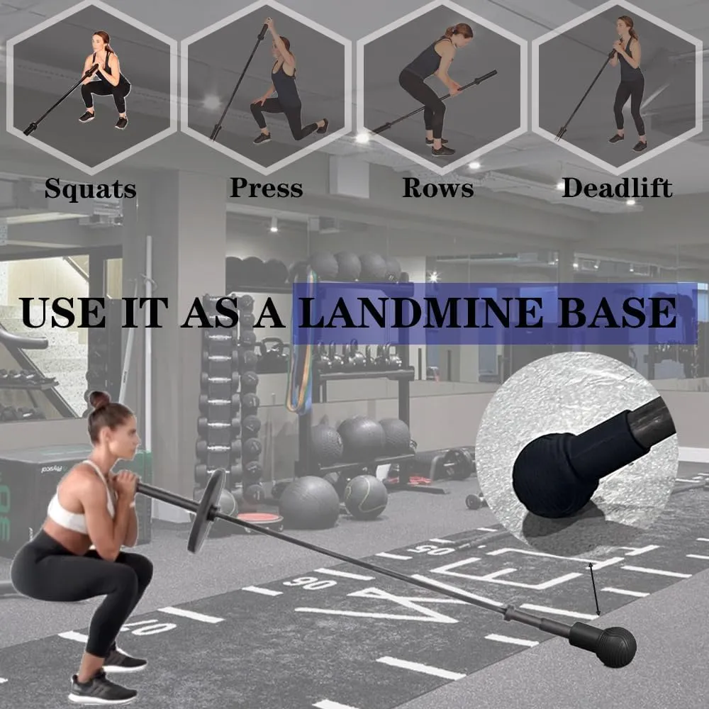 Landmine Attachment for Barbell, Turn Any Surface into a Barbell Landmine Exercise-Press, Row, Spin, Rotation, t bar Row and More, Fits 2'' Olympic Bars