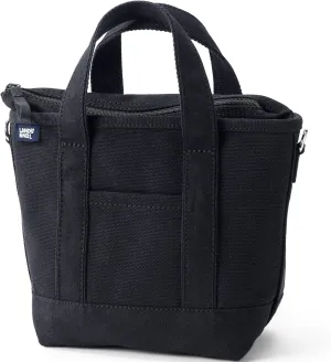 Lands' End Zip Top Canvas Tote Bag