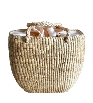 Large Straw Beach Basket,Straw Basket Tote,Straw Bag,Woven Straw Bag,Straw Tote