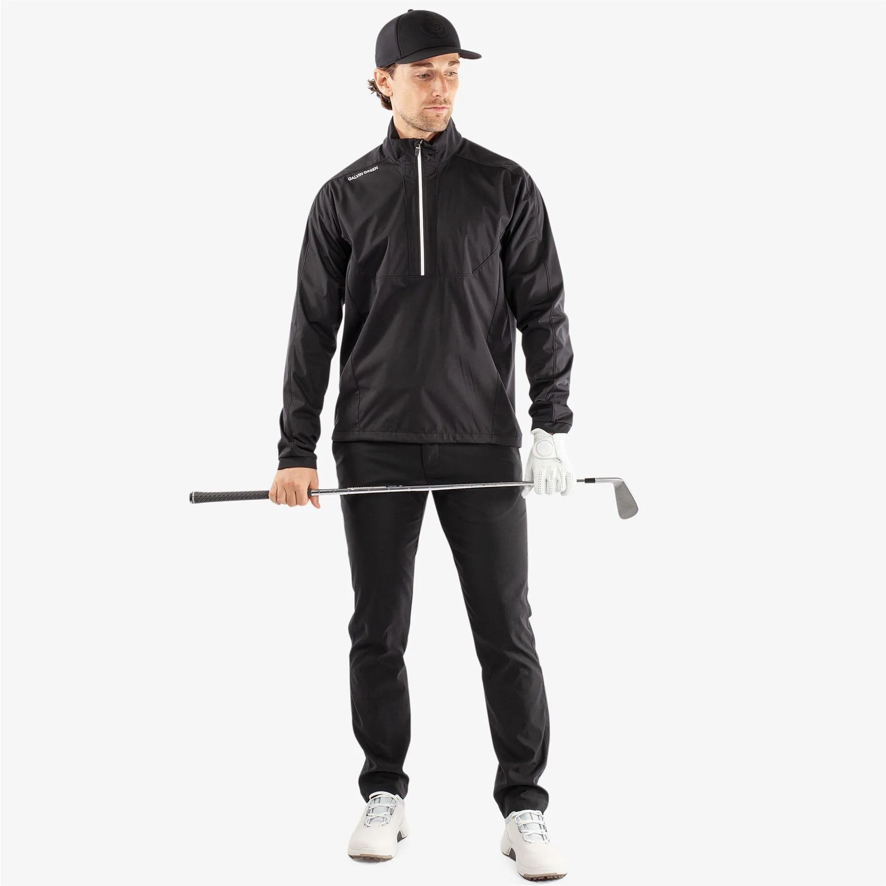 Lawrence Half Zip Windproof Jacket Black/White