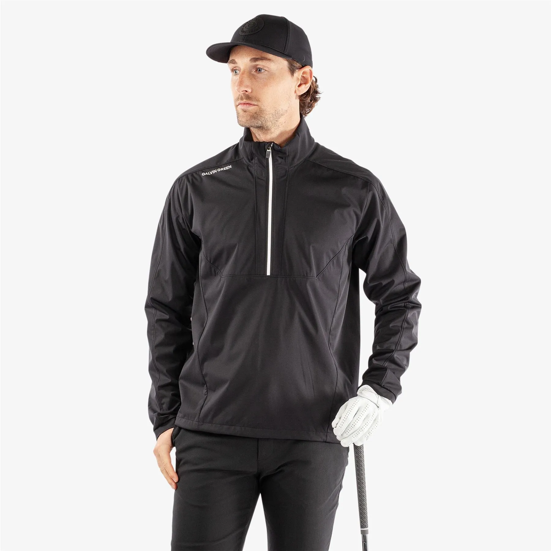 Lawrence Half Zip Windproof Jacket Black/White
