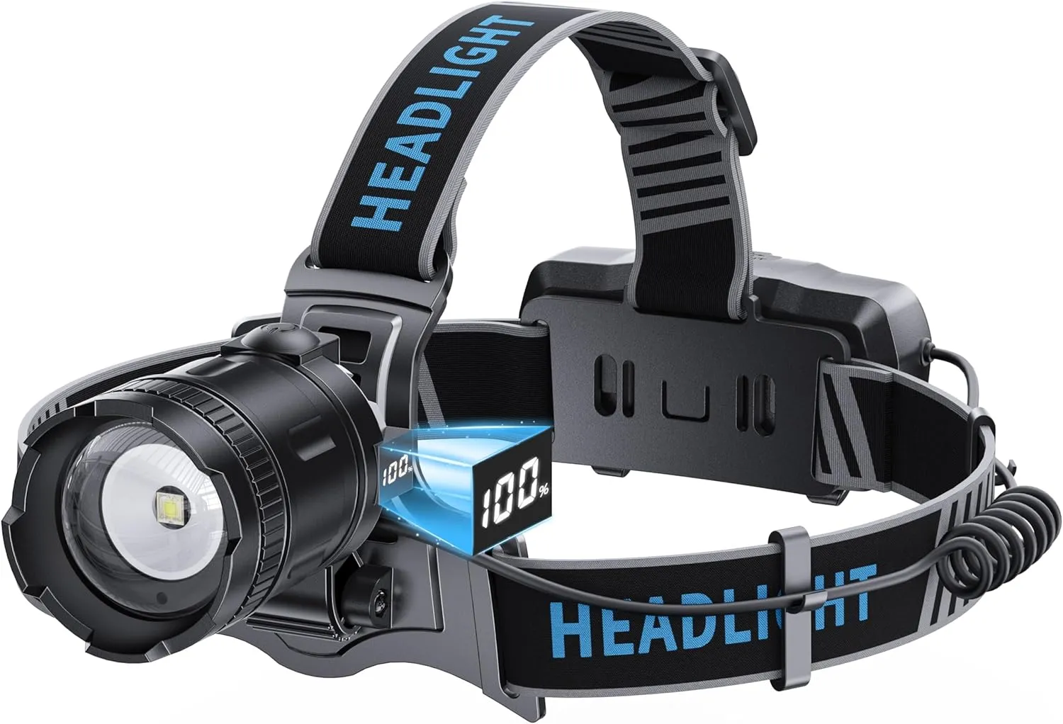 LED Headlamp Rechargeable, 2000 Lumens Super Bright Head Lamp with Motion Sensor, 5 Modes & 120°Adjustable & IPX7 Waterproof USB Rechargeable Headlight for Outdoor Camping, Running, Cycling, Climbing
