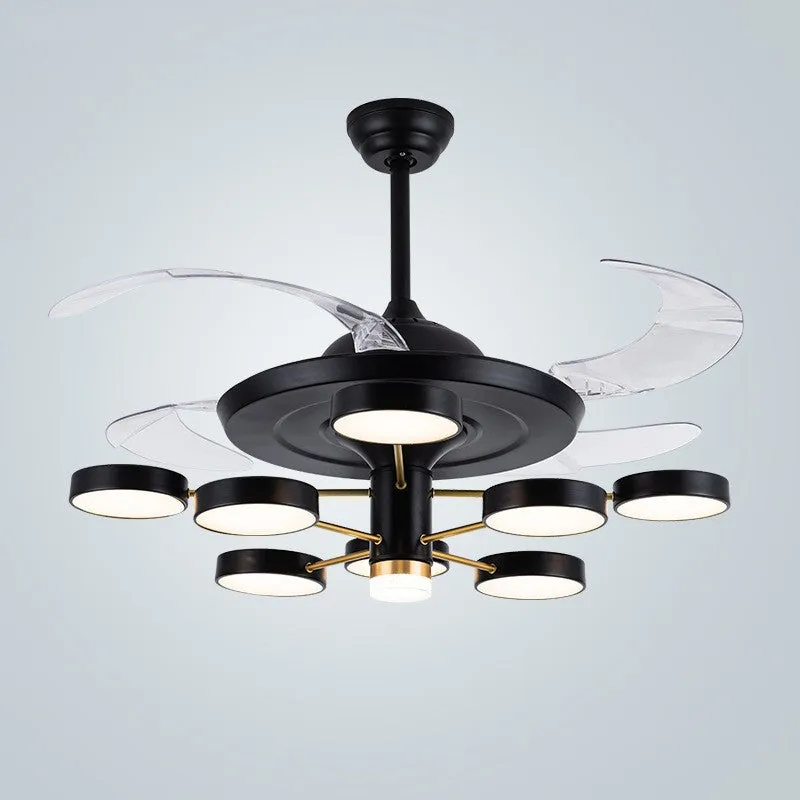 LED Variable Frequency Electric Fan Living Room Lamp