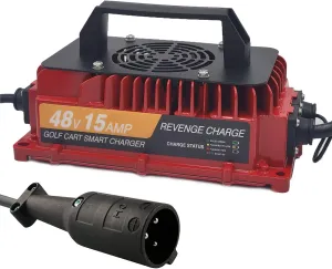 Lester Link Series 48 Volt Golf Cart Battery Charger for 1995-2013 Club Car PowerDrive & IQ Golf Carts