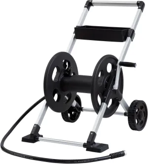 Liberty Garden 304 Explorer Two Wheel Hose Reel Cart, Aluminum, Holds 250-feet of 5/8" Hose