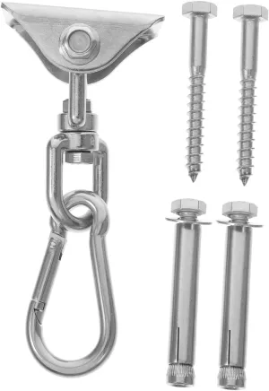 LIFKOME 360 Swivel Swing Hangers Hammock Hanging Kit Rotatable Hooks for Concrete Ceiling for Gym Swing Sets