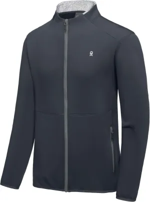 Little Donkey Andy Men's Lightweight Running Warm Jacket Full Zip Fleece Lined Windproof Jacket for Outdoor Casual