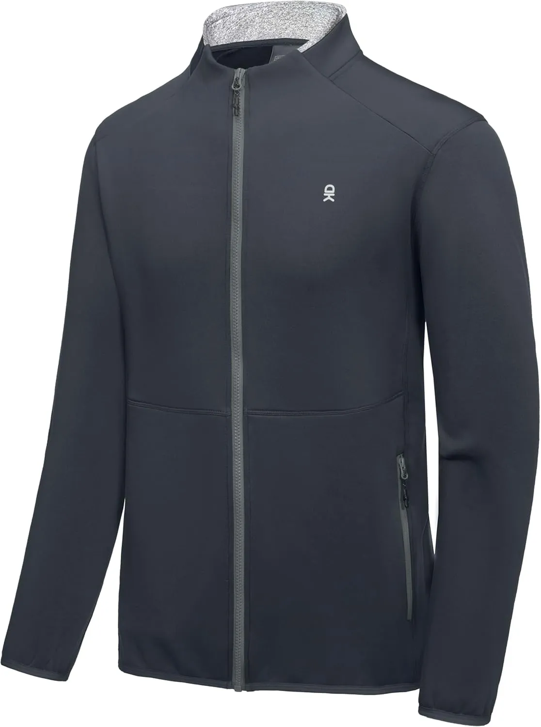 Little Donkey Andy Men's Lightweight Running Warm Jacket Full Zip Fleece Lined Windproof Jacket for Outdoor Casual
