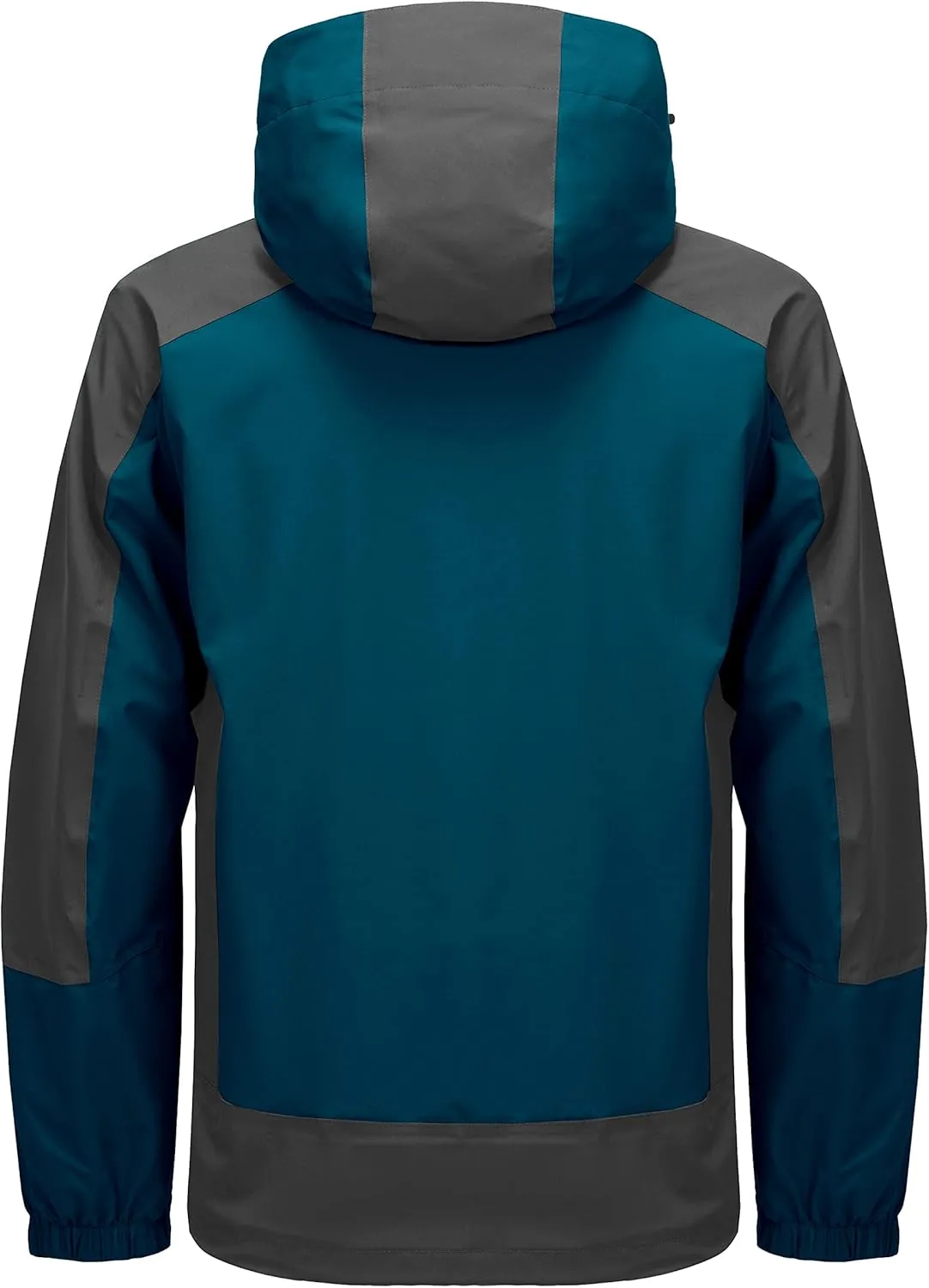 Little Donkey Andy Men's Waterproof Rain Jacket with Detachable Hood Outdoor Raincoat for Hiking Travel Cycling