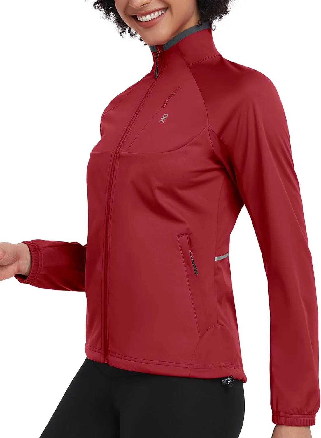 Little Donkey Andy Women’s Lightweight Softshell Jacket for Running Cycling, Water Repellent Windbreaker with Zipper Pockets