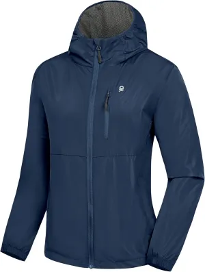 Little Donkey Andy Womens Windbreaker Jacket with Hood, Water Repellent Light Jacket for Women Wrinkle Reduction