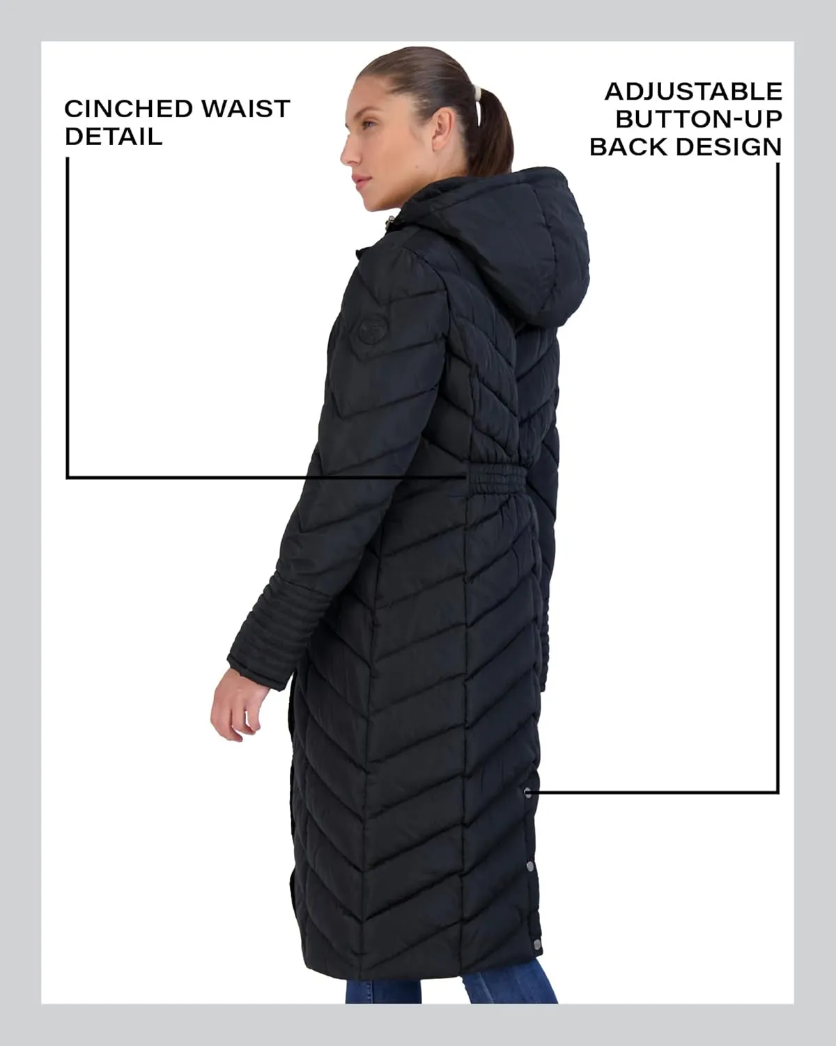Madden Girl Women's Maxi Puffer Jacket - Long Quilted Puffer Coat (Sizes: S-3X)
