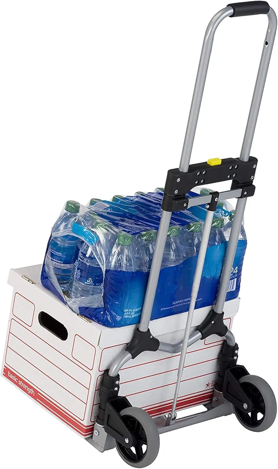 Magna Cart MCI Steel Folding Hand Truck, Foldable Personal Moving Dolly with Wheels, 160-Pound Capacity