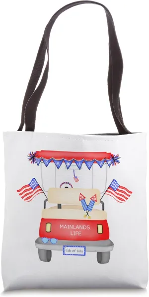 Mainlands Golf Cart 4th of July Tote Bag