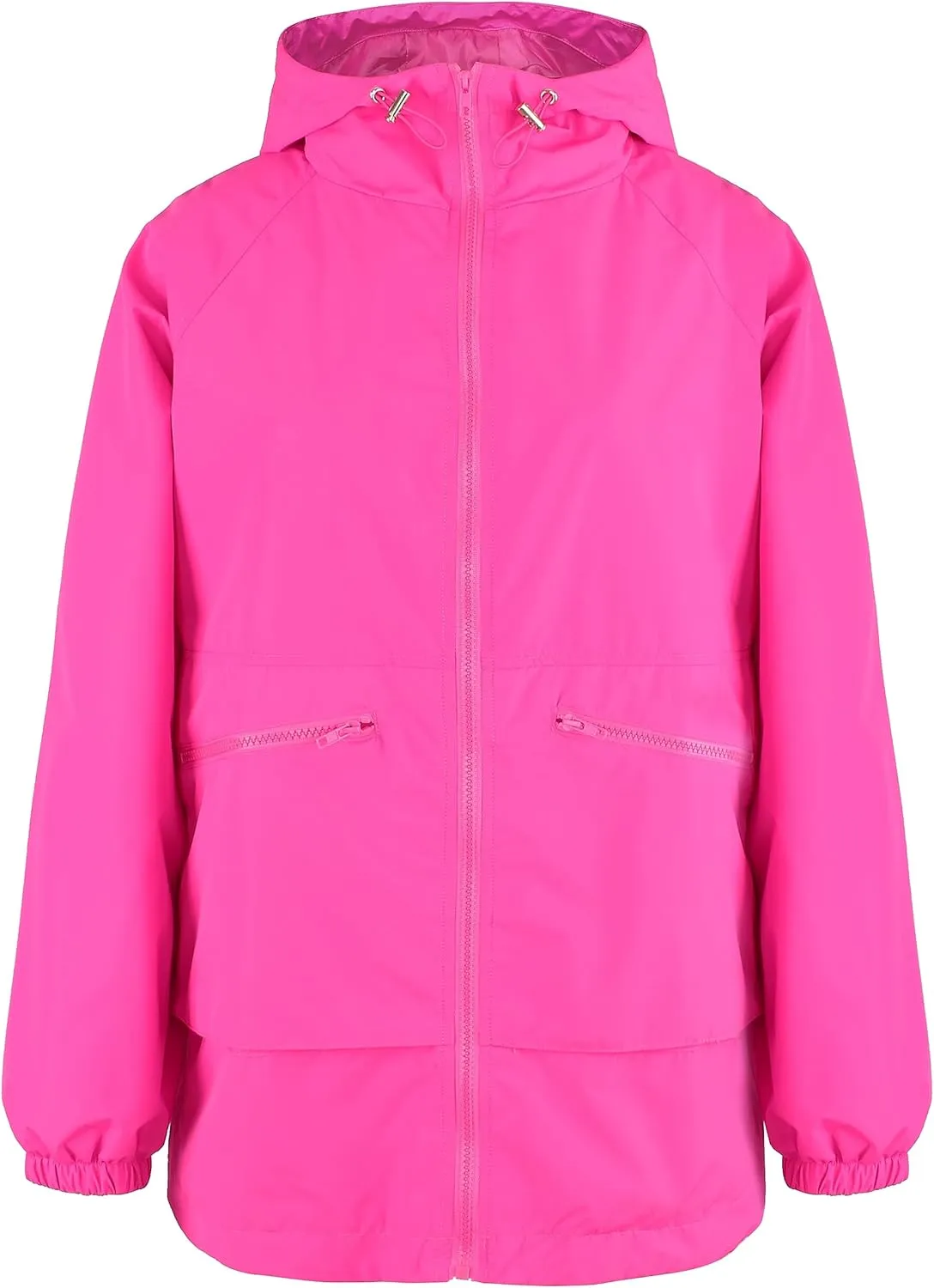 MAKARTHY Rain Jacket Women Waterproof Lightweight Jacket With Hood Packable Raincoat with Pockets S-XXXL