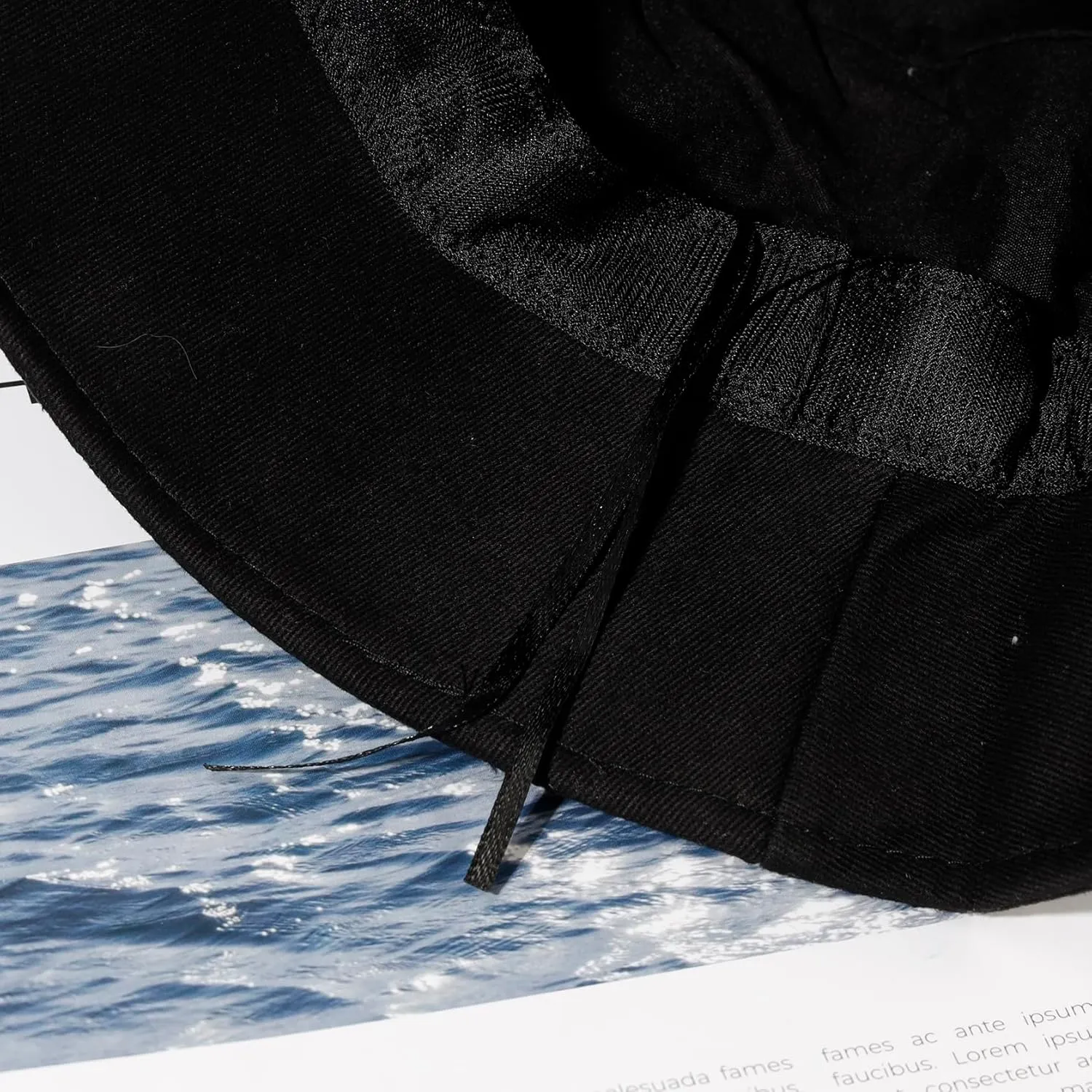 Manfnee Jean Bucket Hat for Women Men Wide Brim Cotton Sun Hat Beach Vacation Travel Accessories