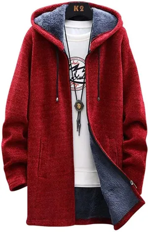 Men Winter Jackets Warm Puffer Jacket Full Zip Puffy Jackets Quilted Insulated Jacket with Hood Down Jacket for Men