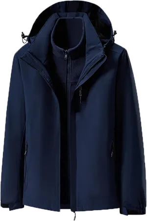 Mens 2024 Winter Trench Coats Stylish Full Zip Up Windbreaker Jackets Plus Size Windproof Outdoor Hiking Travel Overcoats