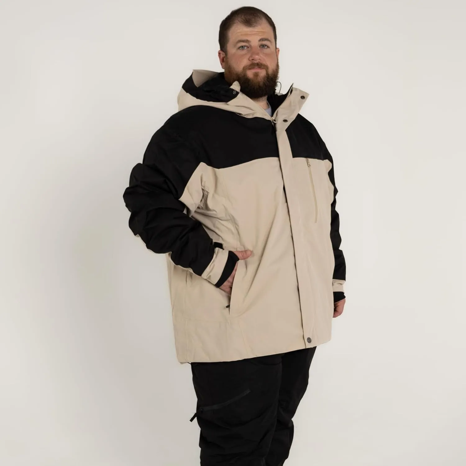Mens Big 2XL-7XL Insulated Peak Ski Jacket Snow Coat