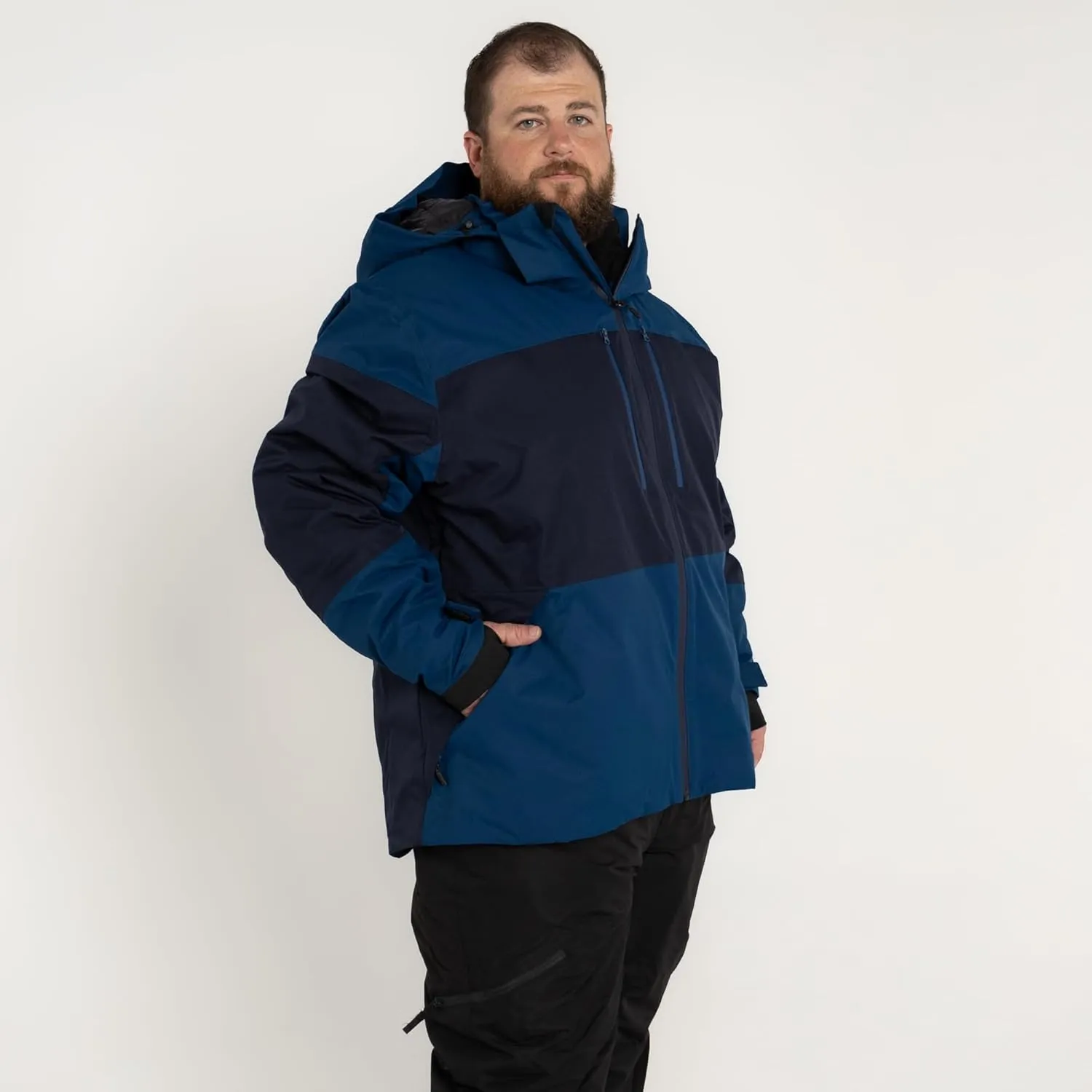 Mens Big 2XL-7XL Insulated Peak Ski Jacket Snow Coat