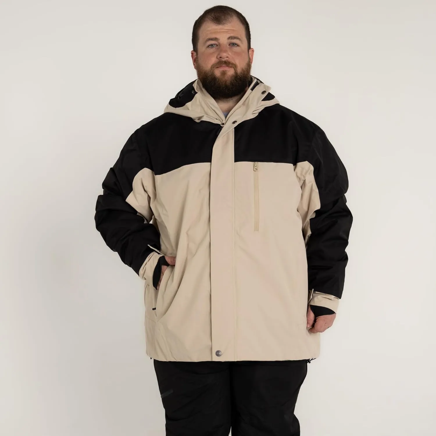 Mens Big 2XL-7XL Insulated Peak Ski Jacket Snow Coat