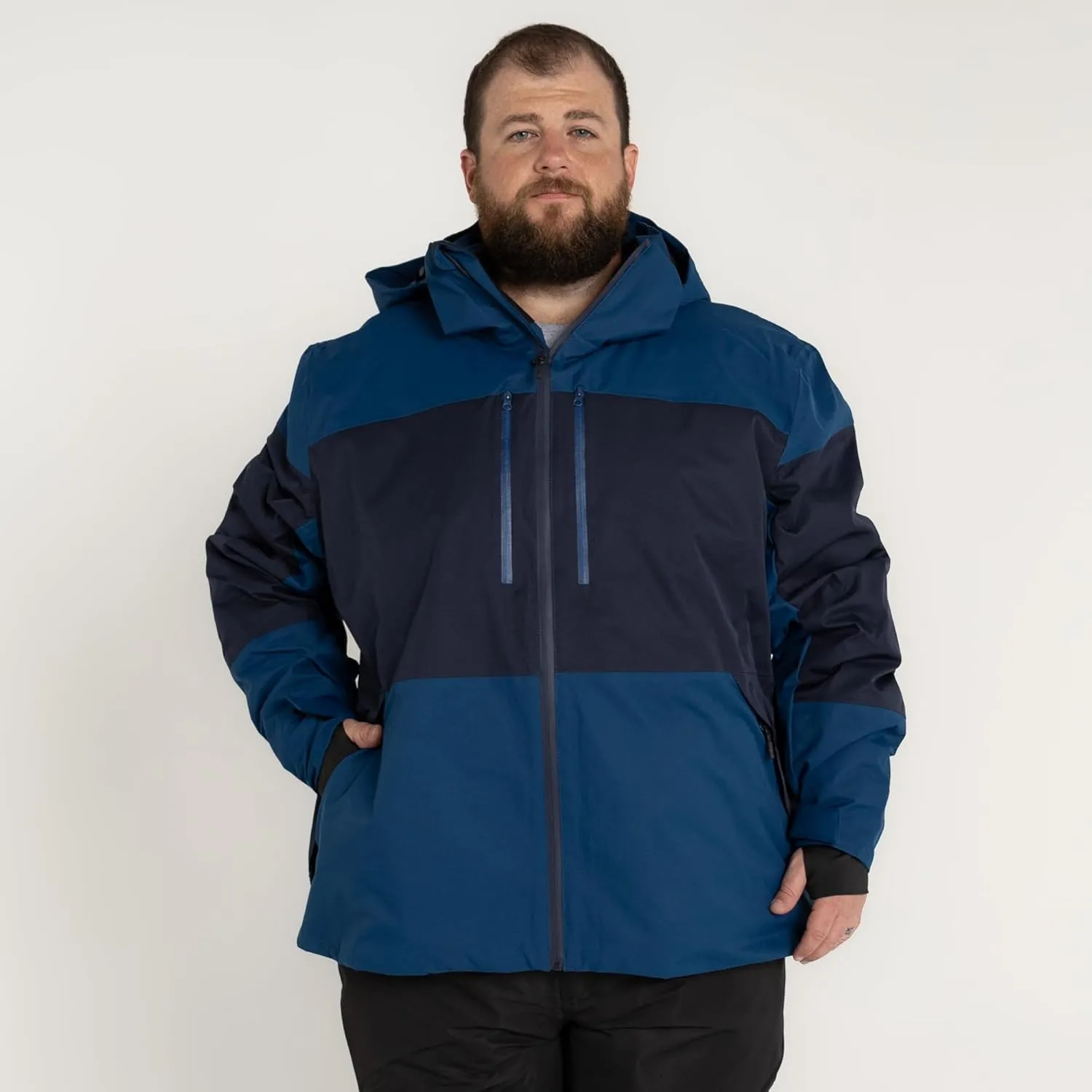 Mens Big 2XL-7XL Insulated Peak Ski Jacket Snow Coat