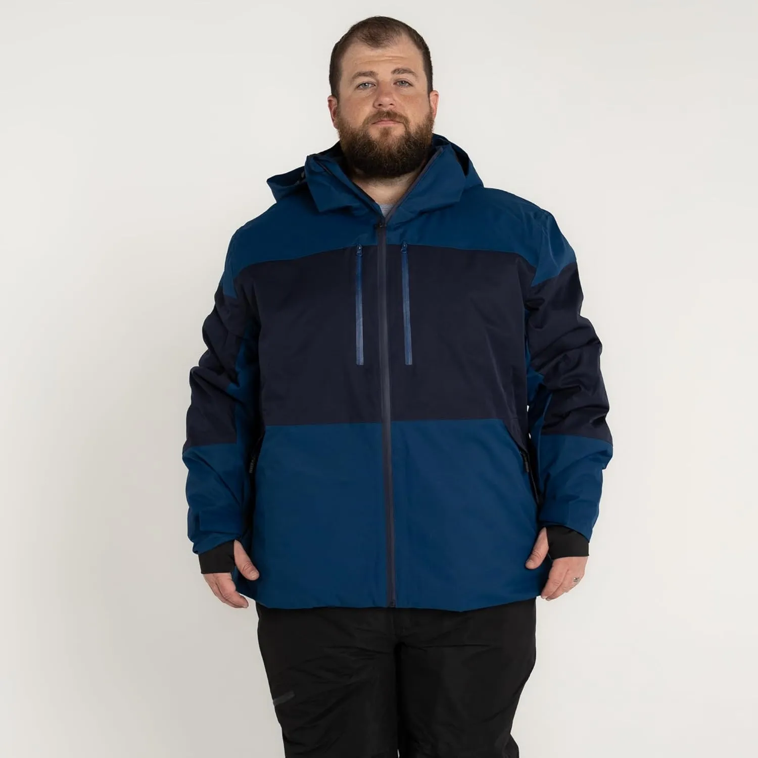 Mens Big 2XL-7XL Insulated Peak Ski Jacket Snow Coat
