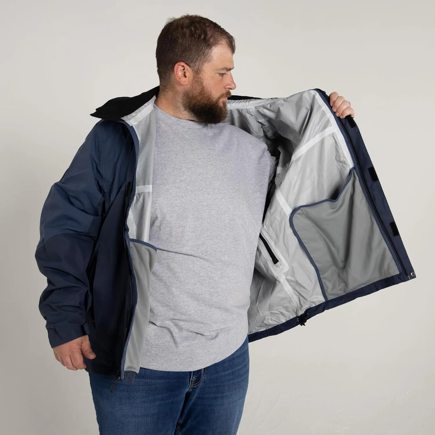 Men’s Big 3XL-7XL Cloudburst Rain Windbreaker Jacket