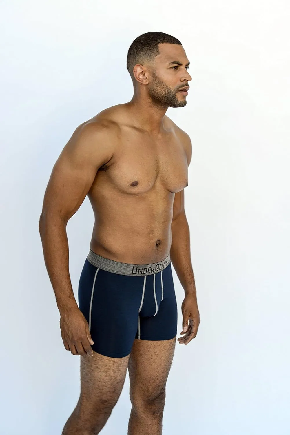 Men's Boxer Brief Underwear. 4.5" Leg & Flyless Pouch for CloudSoft Cooling Comfort Not Compression