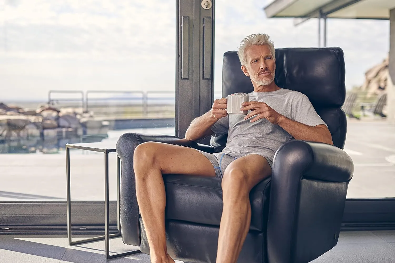 Men's Boxer Brief Underwear. 4.5" Leg & Flyless Pouch for CloudSoft Cooling Comfort Not Compression