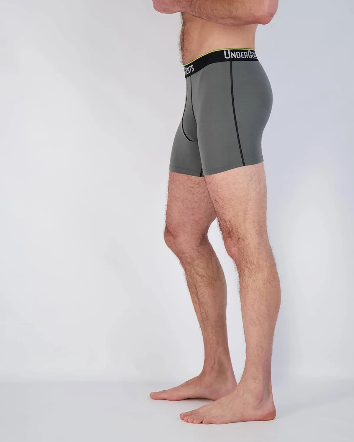 Men's Boxer Brief Underwear. 4.5" Leg & Flyless Pouch for CloudSoft Cooling Comfort Not Compression