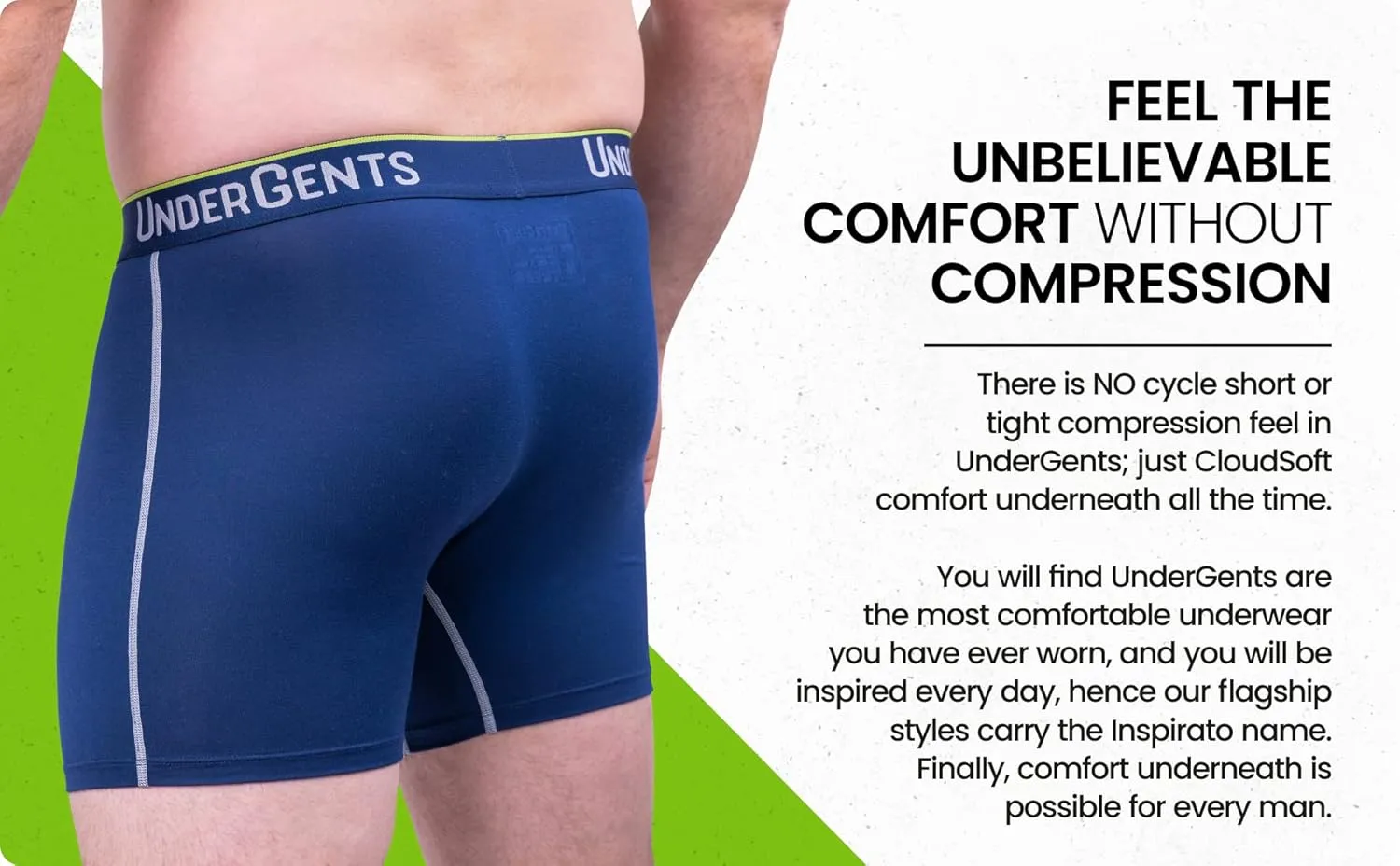 Men's Boxer Brief Underwear. 4.5" Leg & Flyless Pouch for CloudSoft Cooling Comfort Not Compression