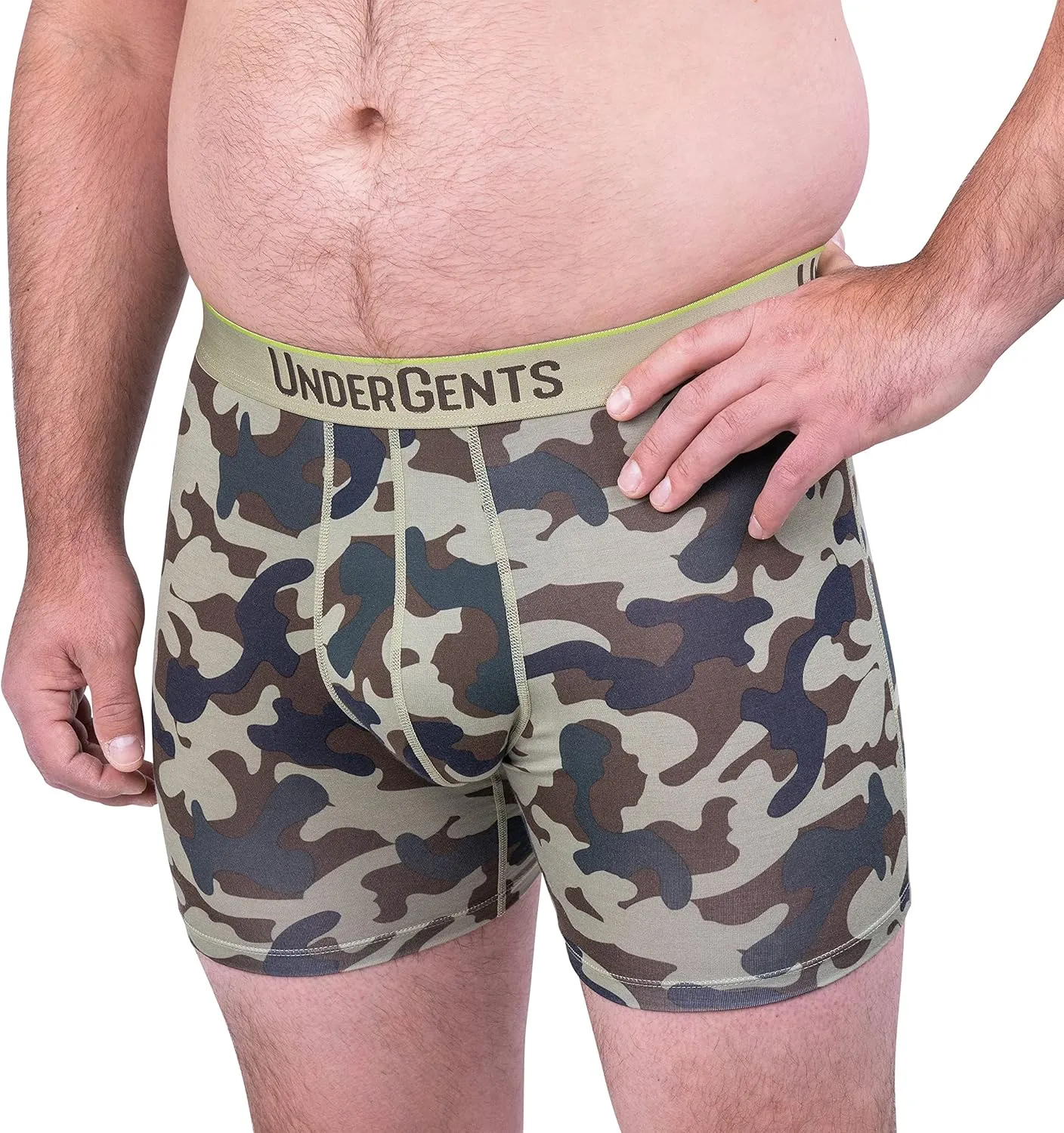 Men's Boxer Brief Underwear. 4.5" Leg & Flyless Pouch for CloudSoft Cooling Comfort Not Compression
