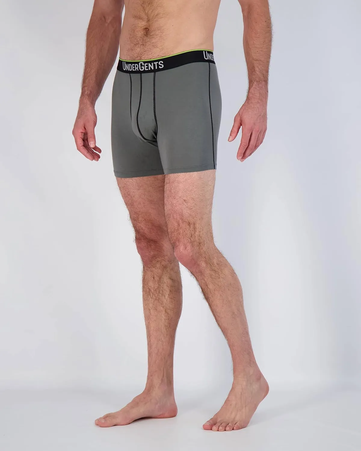 Men's Boxer Brief Underwear. 4.5" Leg & Flyless Pouch for CloudSoft Cooling Comfort Not Compression