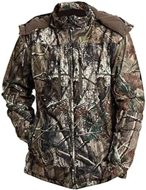 Mens Camo Hunting Jacket: Winter Insulated Warmer Waterproof Outdoor Coat